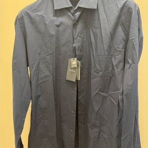L.L. Bean Men's Dark Navy Long-Sleeve Dress Shirt